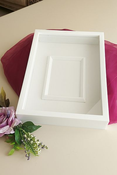 hobicehayaller Rama de memorie 25x35 cm cu sectiune foto! Noi cutii de trandafiri la modă! Design de flori de logodnă de promisiune!