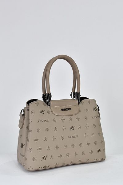 Armine 3 Compartment Women's Shoulder Strap Handbag Mink 342