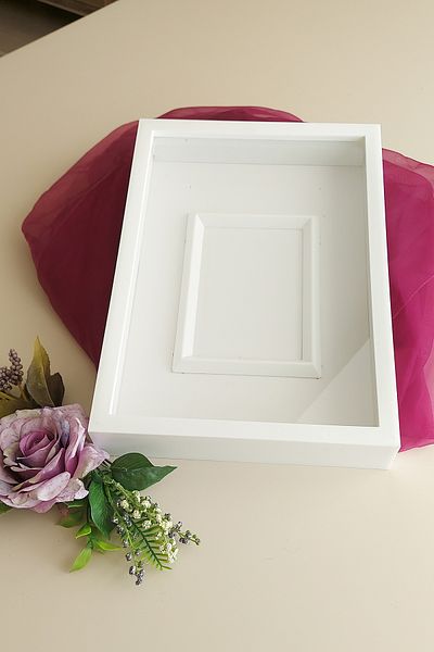 hobicehayaller Rama de memorie 25x35 cm cu sectiune foto! Noi cutii de trandafiri la modă! Design de flori de logodnă de promisiune!