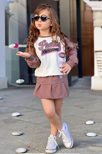 LOVELY GYM Kız Çocuk Şortlu Etekli Alt Üst Takım