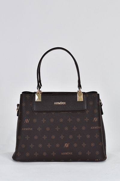 Armine 3 Compartment Women's Shoulder Strap Handbag Brown 206