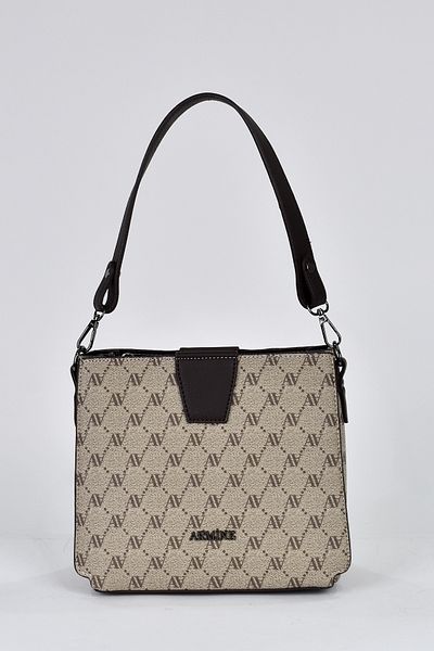 Armine 3 Compartment Women's Shoulder Strap Handbag Mink 348