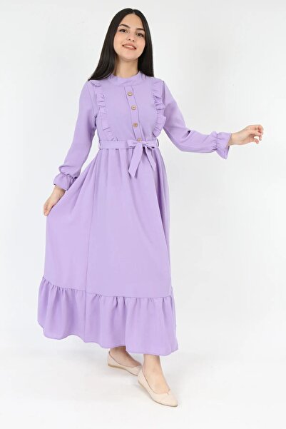 Wild Flower Young Girls Dress Long Sleeve Hijab Suitable Gilet