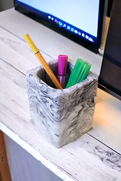 Trust Stone Мармуровий візерунок Ручна робота Бетонний пенал/ваза