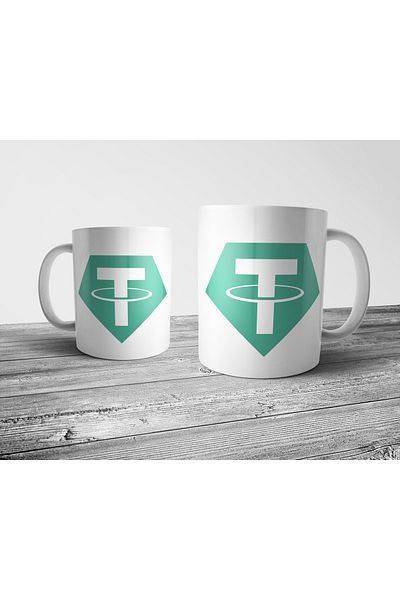 Pixxa Tether Coin - Crypto - Cryptocurrency Mug Cup Model 1