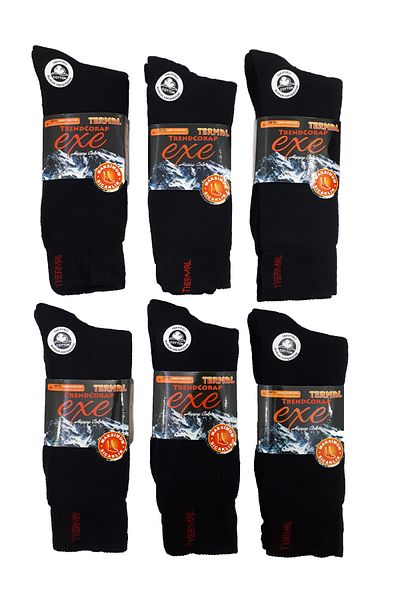 TrendCorap Ανδρικές κάλτσες & Exe Series 6 Pairs Seamless Thermal Winter Thick Woolen