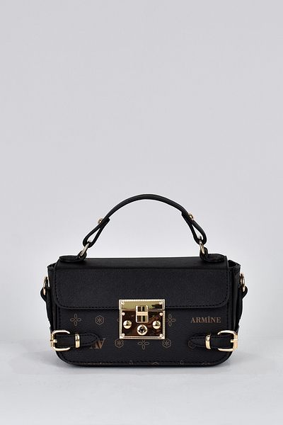 Armine Women's Multi-Compartment Shoulder Strap Crossbody Bag Black 359