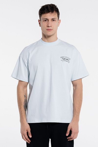Friday Offset Ανδρικό μπλουζάκι Deka Ice Blue 100% Cotton Crew Neck Extra Oversize T-shirt
