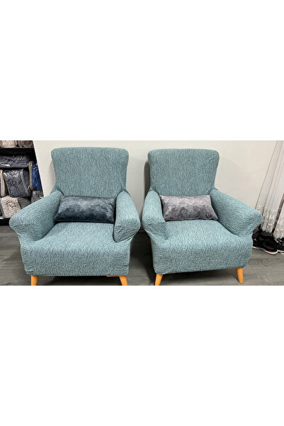 ÖZMAKAN Flexible Cotton 3 3 1 1 Jacquard - Stretch Elastic Sofa Cover Set