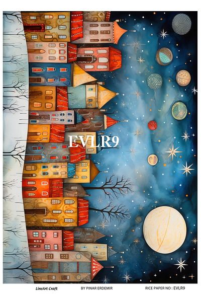 LİNEART Lineart Brass Decopage Paper EVLR9 29x42cm