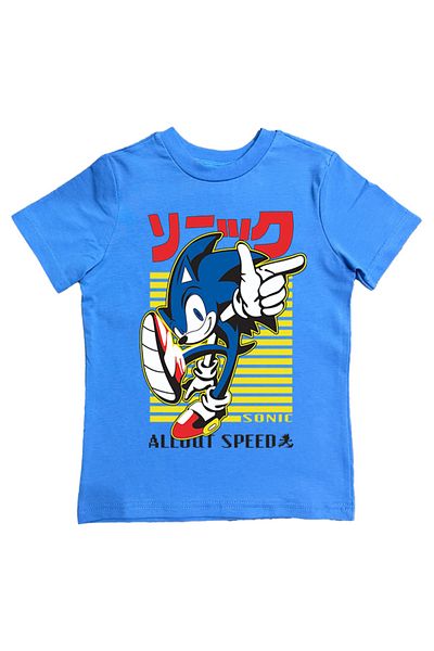 Sonic Tricou pentru copii de vară - imprimat, bumbac pieptănat