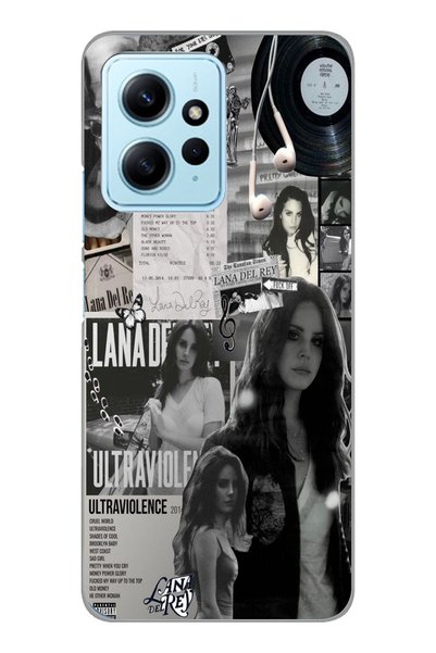 Magic Ring حافظة هاتف شفافة منقوشة متوافقة مع Redmi Note 12 4G Lana Del Rey