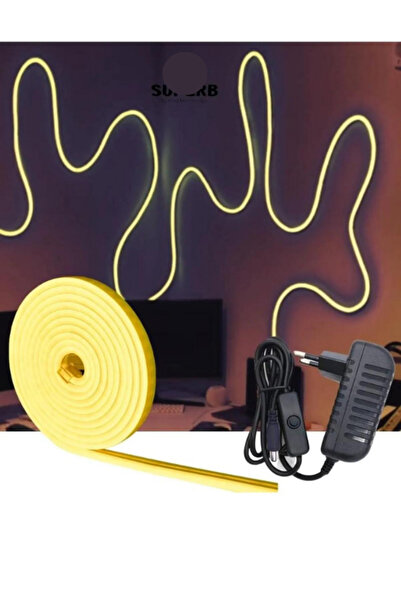 VOLTMARKET Neon Esnek Şerit Led 5 Metre + 220 Volt Fiş