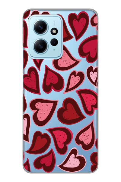 Magic Ring Redmi Note 12 4g Compatible Heart Patterned Transparent Phone Case
