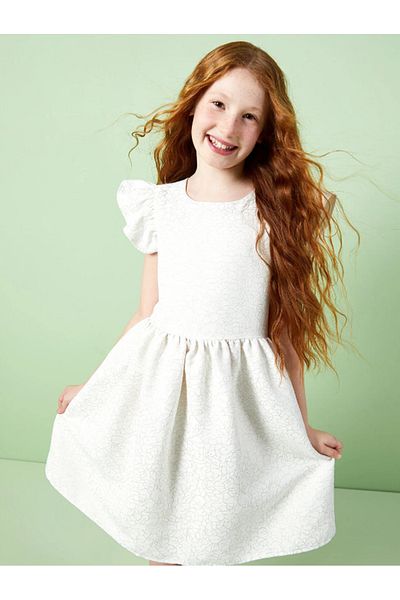 LC Waikiki LCW Kids Square Neck Patterned Girl's Dress