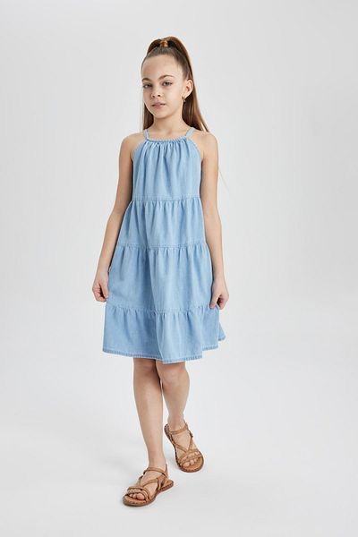 DeFacto Girl's Sleeveless Jean Dress B5031a824sp