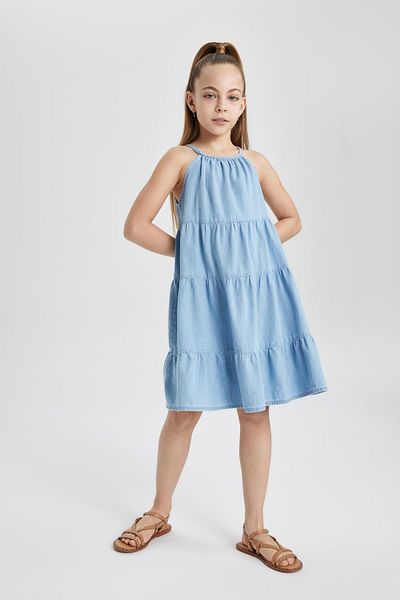 DeFacto Girl's Sleeveless Jean Dress B5031a824sp