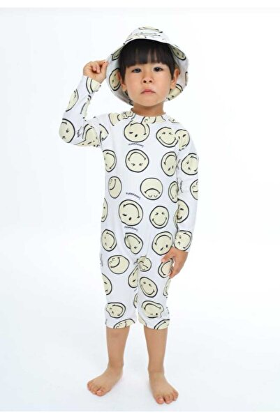 YDBKStore Unisex Çocuk/Bebek (0/6ay-8 yaş)Smile Baskılı Tam Vücut Güneş Korum...