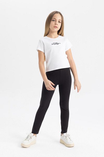 DeFacto Girls' Long Basic Solid Leggings B5654A824Sp
