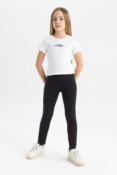 DeFacto Girls' Long Basic Solid Leggings B5654A824Sp