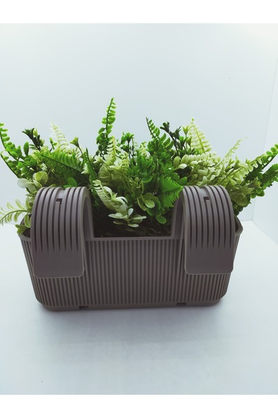 DDPEST DDP-403 Yapay Çiçek Dahil Saksıda Aranjman Balkon Saksısı Balkon Çiçeğ...