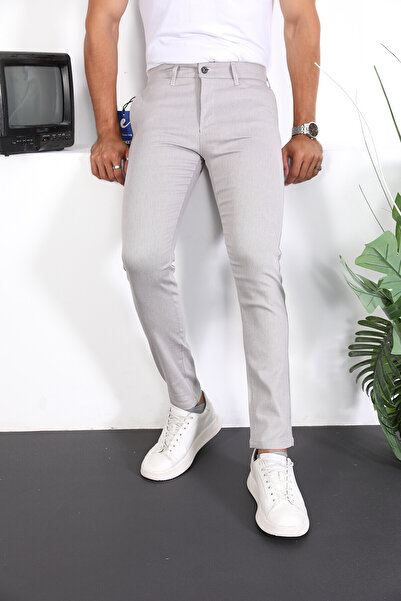 ENZİM JEANS Slim Fit Chino Linen Trousers