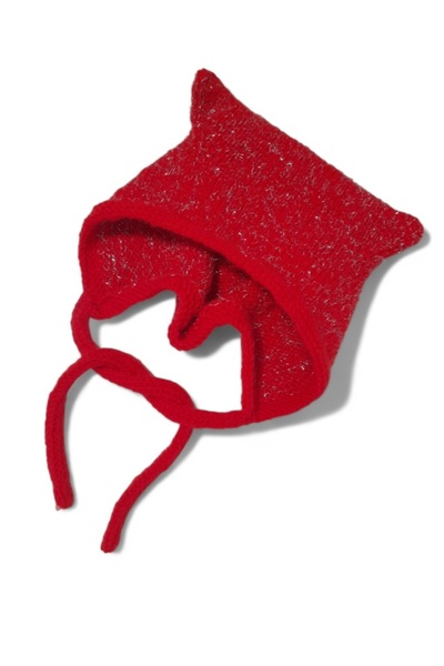 bi ters bi düz قبعة قطط محبوكة بأذنين