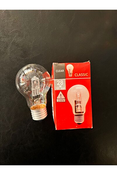 Genel Markalar 28 WATT ŞEFFAF CAMLI 370 LÜMEN A55 HALOJEN AMPÜL