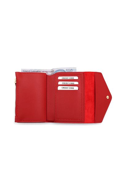 Womancraft Portofel de damă Accesoriu pentru geantă portofel roșu