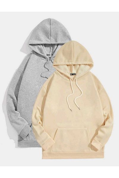 FAVORİST Φούτερ με κουκούλα 2 συσκευασιών Sports Oversize με κουκούλα