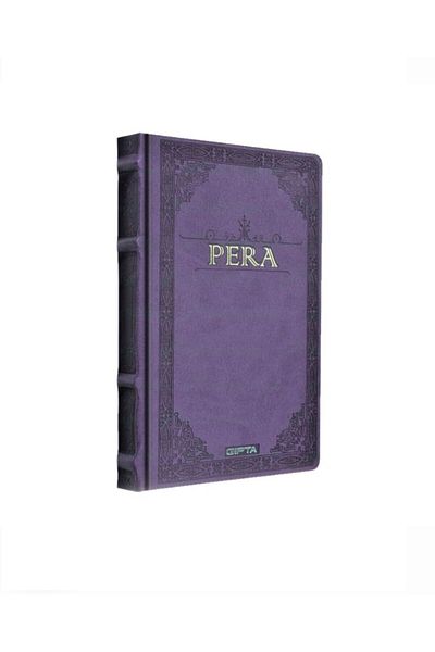 Gıpta Pera Thread Stitching Leather Cover 17x24 160 Sheets Unlined Notebook Purple