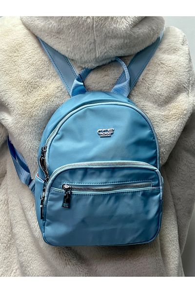 ÇÇS WOMEN'S BLUE COLOR SMALL SIZE ANORAK FABRIC WATERPROOF MODEL BACKPACK 17178