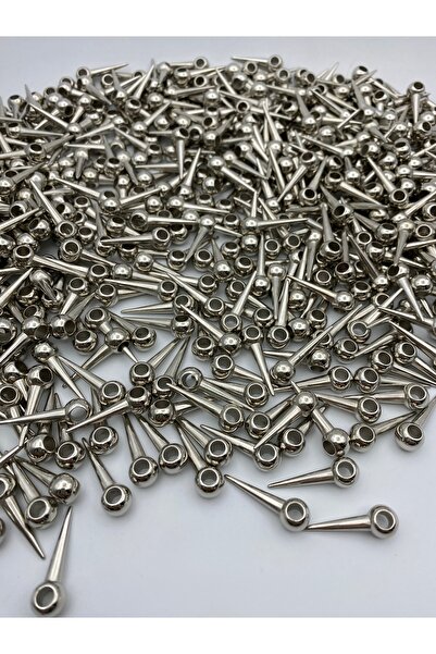 Hedef Bijuteri نموذج دباسة كبيرة بلون النيكل 25 جرام، خرزة شائكة ذات فتحة واسعة، خرزة مجوهرات (50 جرام، ~ 100 قطعة)