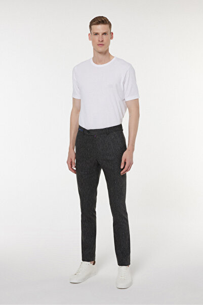 Andrea Nicolotti Μαύρο υφασμάτινο παντελόνι 2851-4