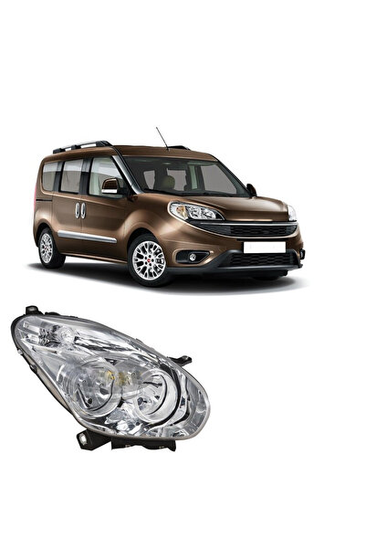 CRN Fiat Doblo Motorlu Sol Ön Far 2010-2014