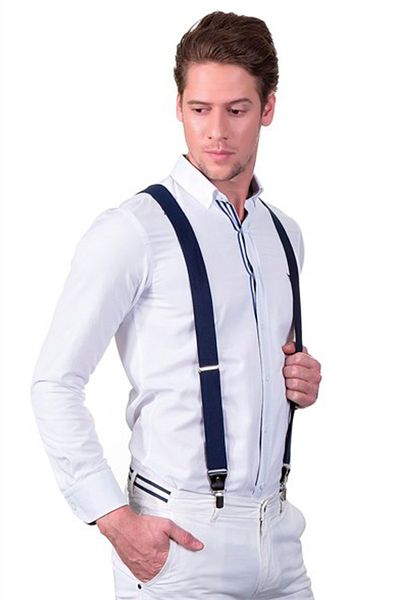 Tudors Ανδρικό λουράκι παντελονιού Navy Blue