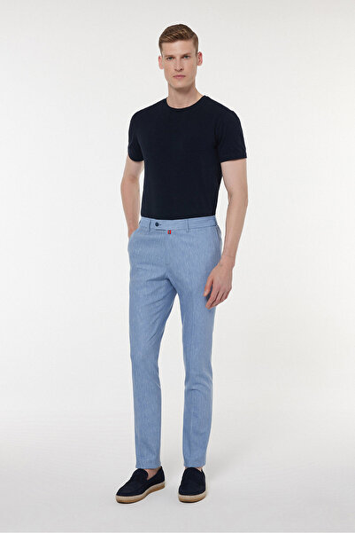 Andrea Nicolotti Pantaloni din țesătură albastră 2852-2