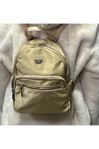 ÇÇS WOMEN'S MINK COLOR SMALL SIZE ANORAK FABRIC WATERPROOF MODEL BACKPACK 17178