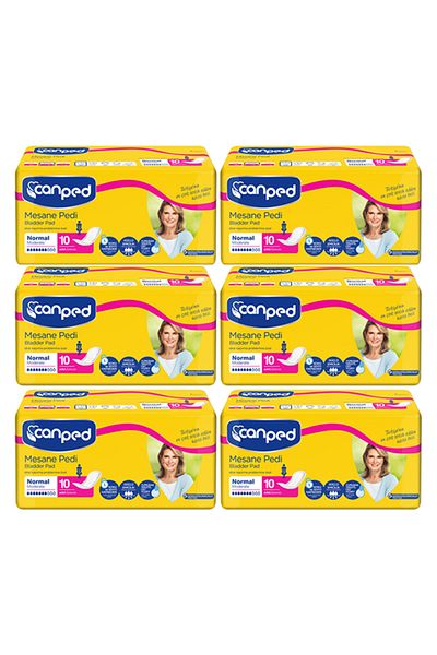 Canped Maternity Pad Normal/Medium (M-Medium) Size 6 Pack 60 Pieces