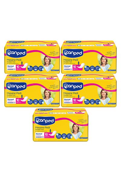 Canped Maternity Pad Normal/Medium (M-Medium) Size 5 Pack 50 Pieces