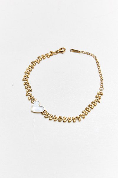 Bianco Lucci Women's Accessory Steel Heart Bracelet AKSS210