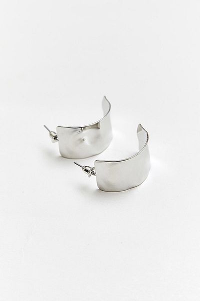 Bianco Lucci Women's Accessory Steel Plate Earrings AKSS195