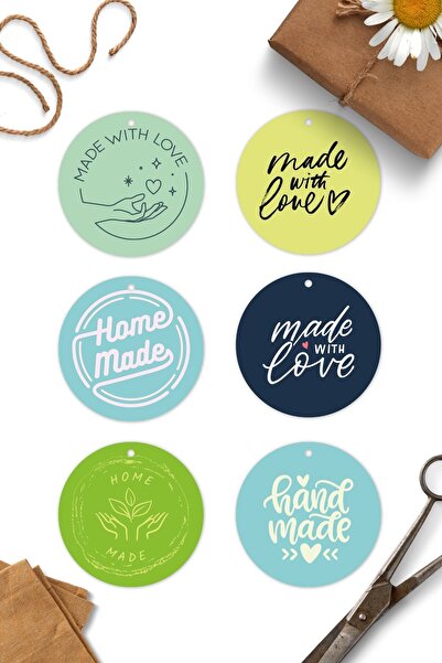 Copyder Etichete pentru produse tematice realizate manual manual Etichete pentru produse ovale perforate Set 60 buc