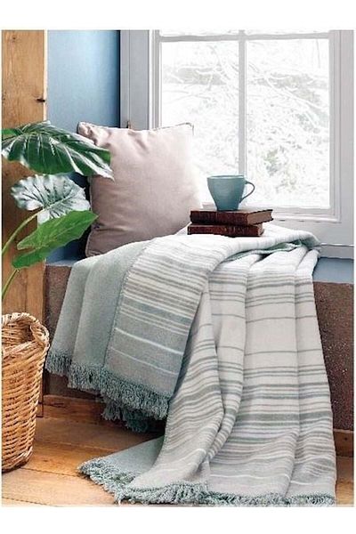 Özdilek Cotton Laptop TV Blanket (130X170)-mint
