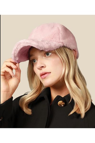 GYES Soft Feather Women's Plush Hat Winter Cap