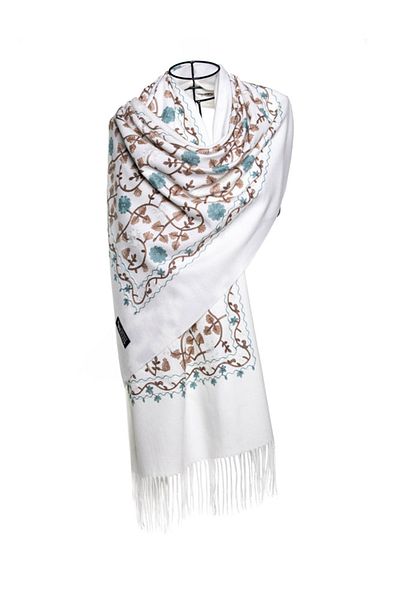MAWLANA CASHMERE & SILK ŞAL BRODAT CASHMIR MODAL