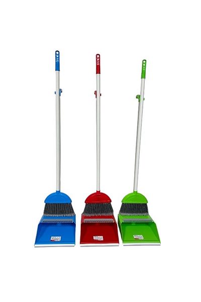 MCK Plus Home-office Luxury Brush Dustpan Set - A Quality Plastic, Foldable Dust Removal Cleaning and Comb