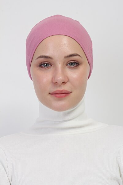 manolyaşal islamic hijab Pratik Dikişsiz Bağlamalı Kaymayan Tesettür Bone-pembe