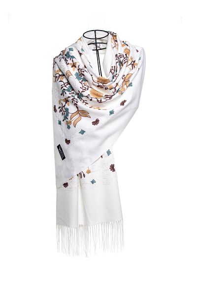 MAWLANA CASHMERE & SILK ŞAL BRODAT CASHMIR MODAL