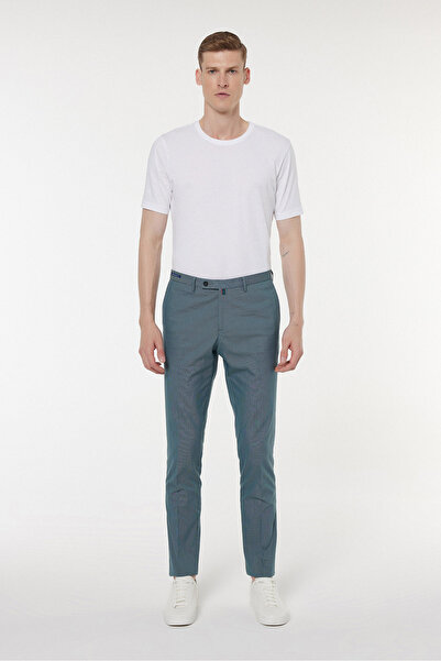 Andrea Nicolotti Pantaloni din țesătură verde petrol 2769-1